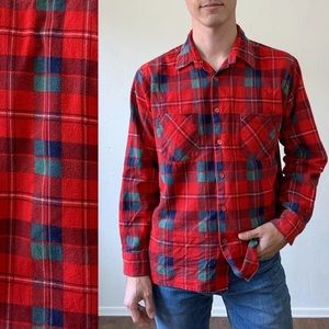 Vintage 1980s mens flannel shirt